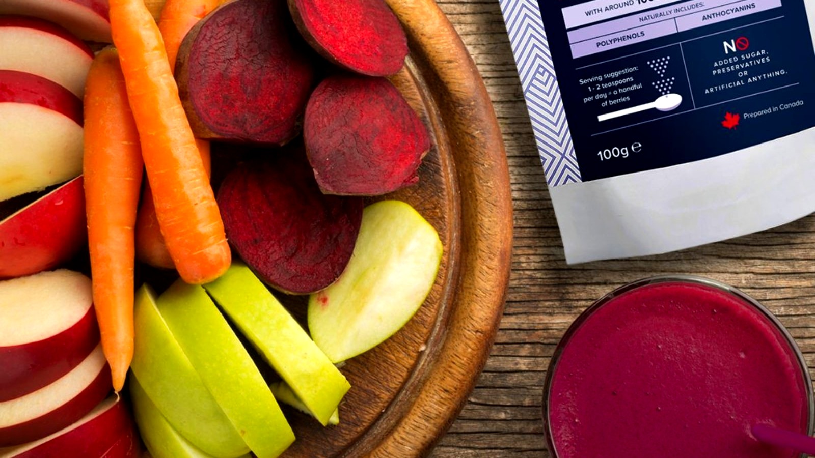 Image of HASKAPA 'SUPER PURPLE' CARROT, APPLE, BEETROOT AND HASKAP JUICE