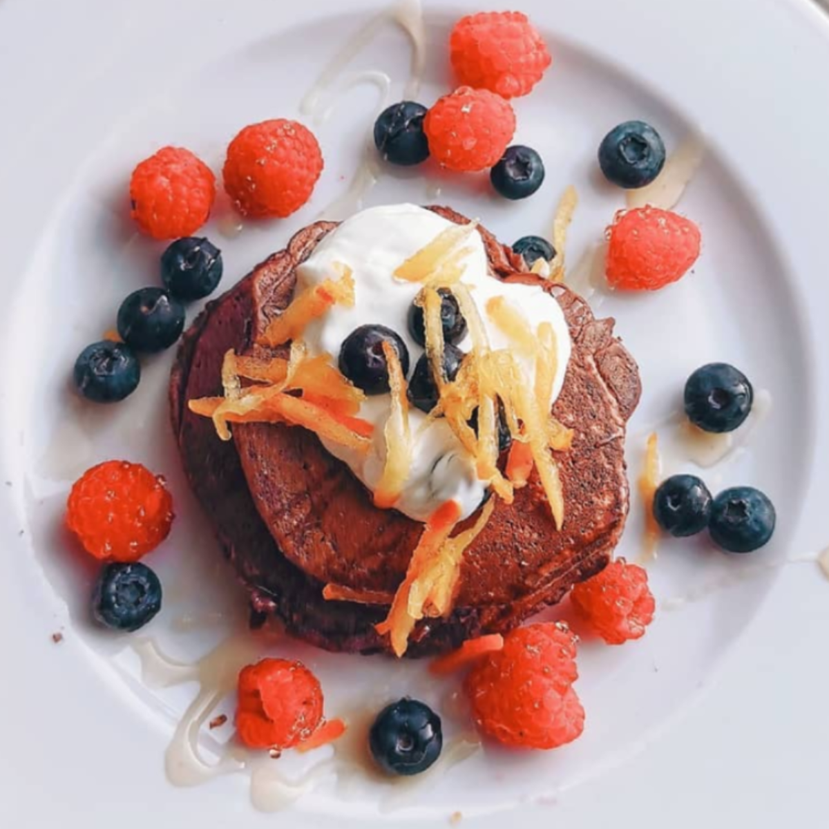 PURPLE HEALTHY HEART PANCAKES