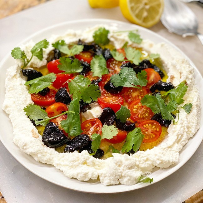 Image of Whipped Ricotta with Tomato and Olives