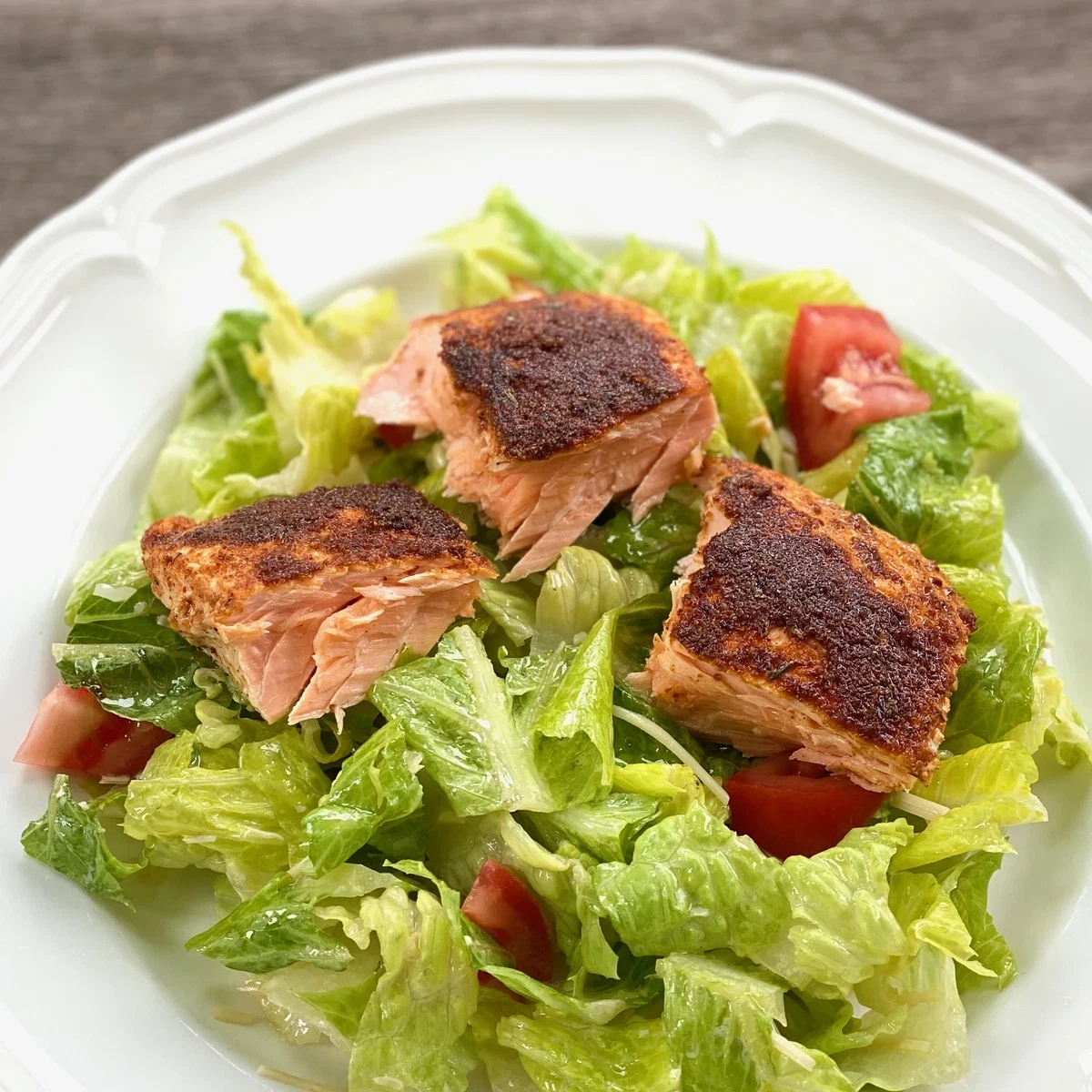 Blackened Salmon Caesar Salad