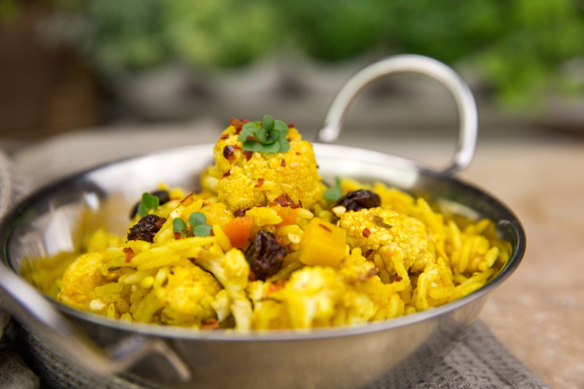 Amazing Vegan Roasted Cauliflower Pilau