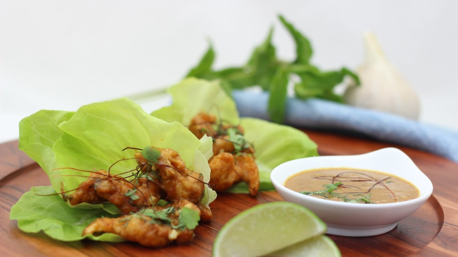 Image of Shrimp Lettuce Wraps with Thai Curry