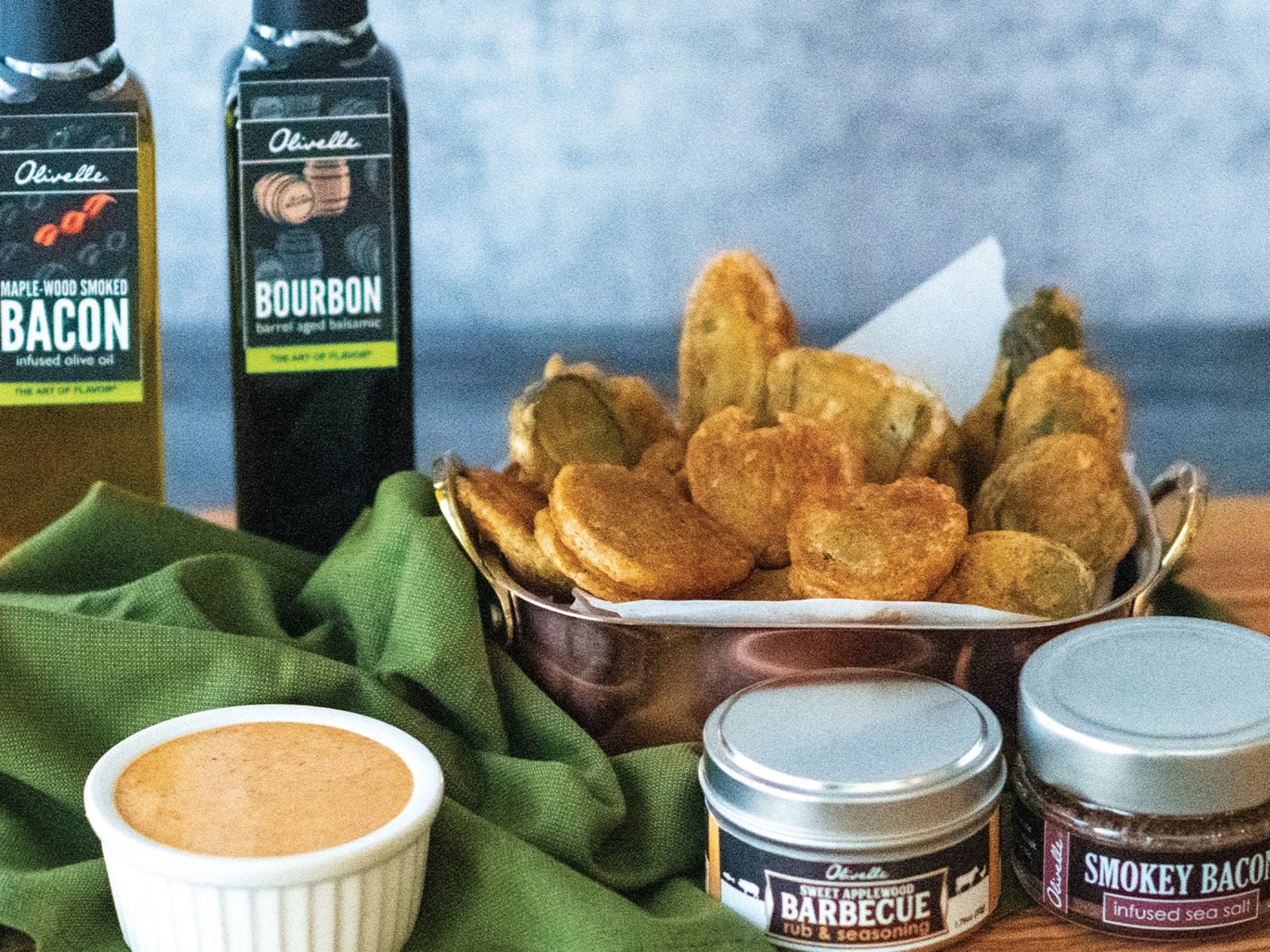 Fried Pickles with Smokehouse Mayo | Olivelle The Art of Flavor®