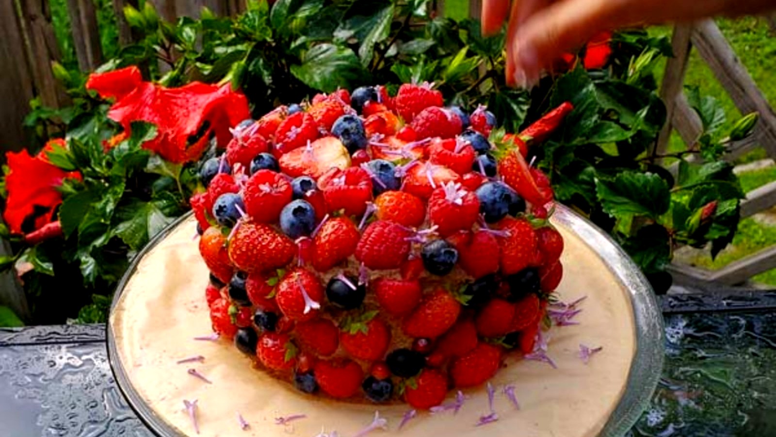 Image of Seasonal Fruit Covered Cake