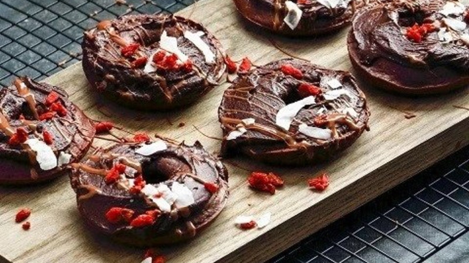 Image of Baked Dark Chocolate Doughnuts