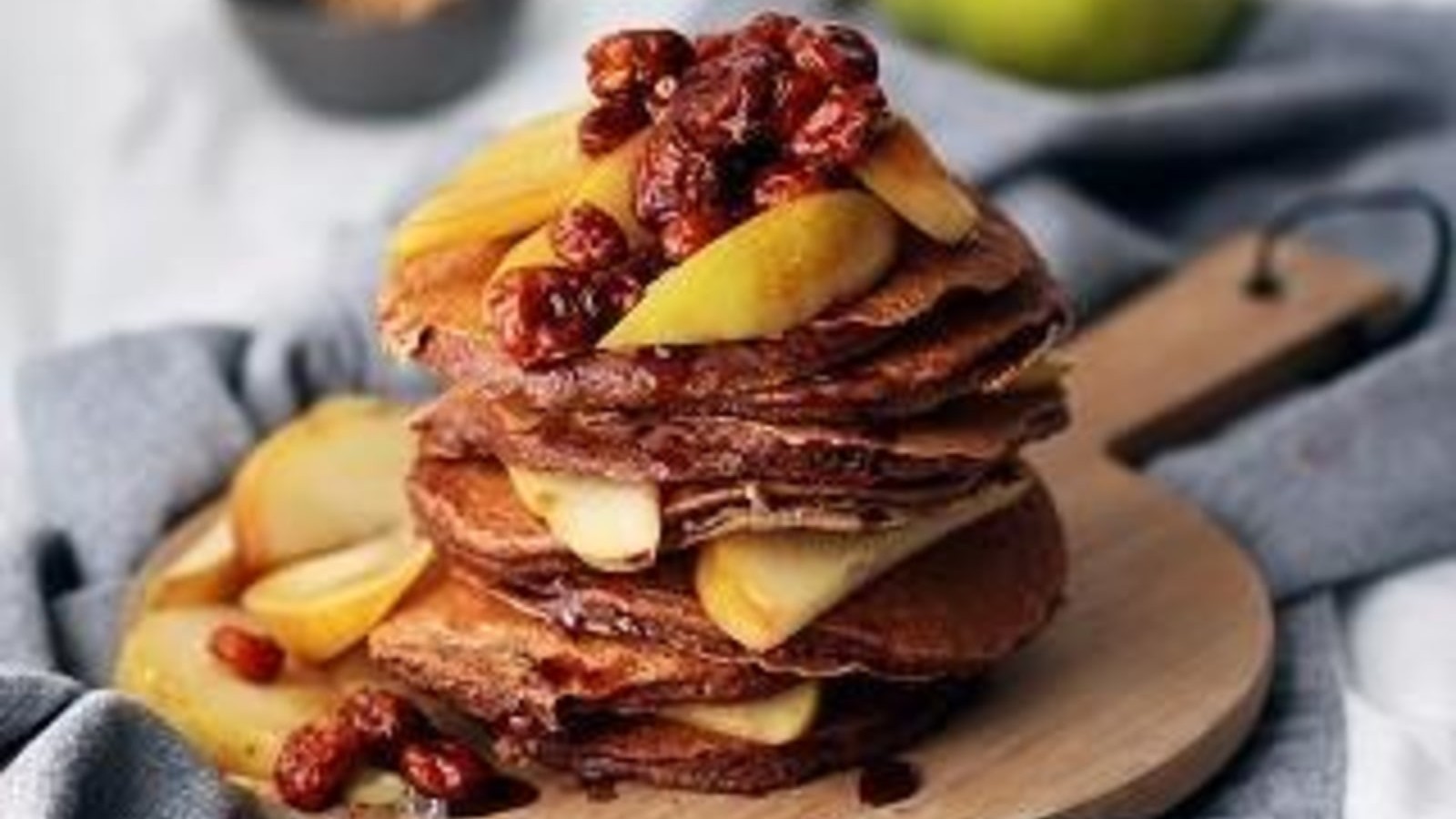 Image of Maca and Cacao pancake stack