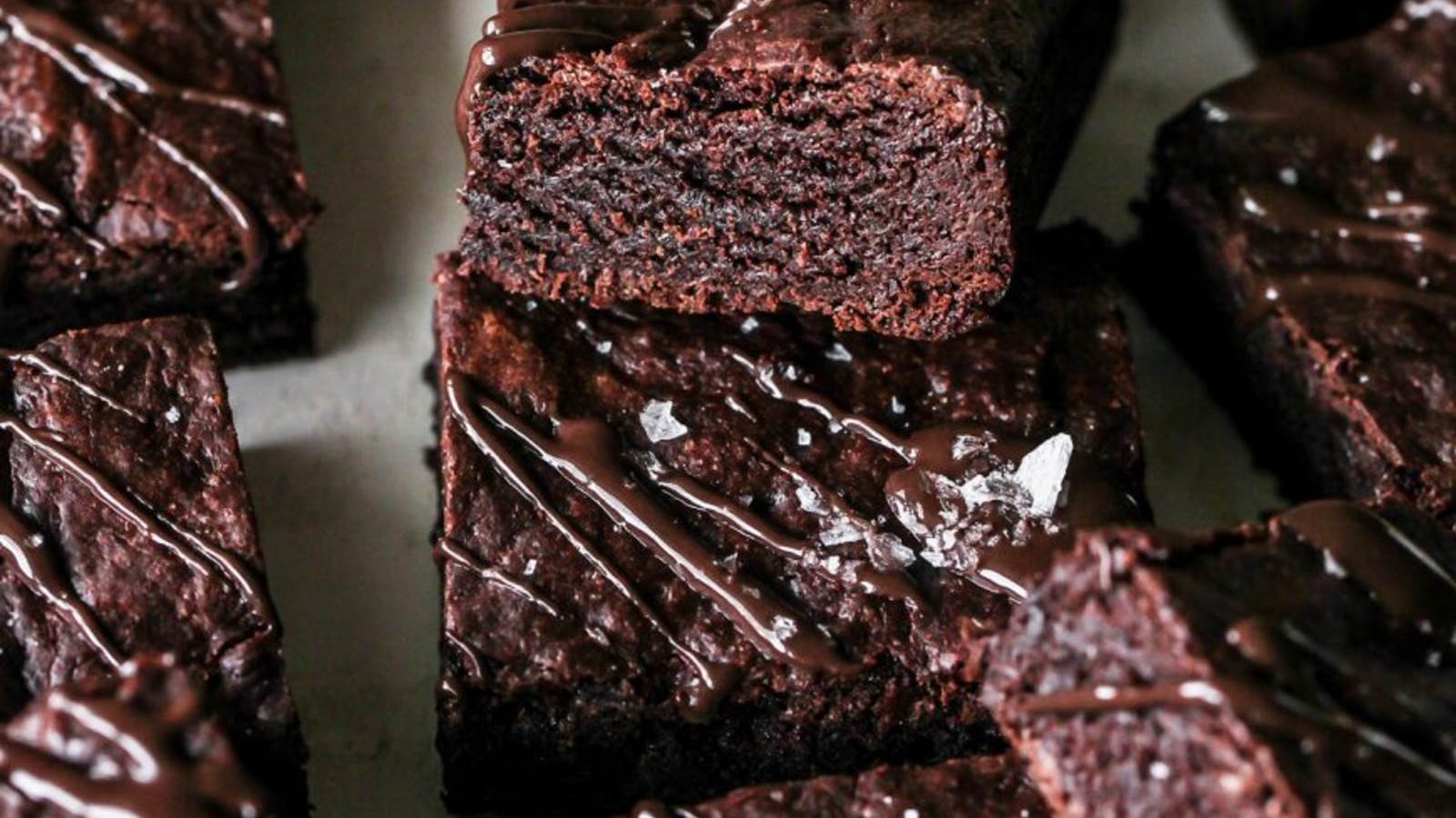 Image of Dark Chocolate Sea Salt Tahini Brownies