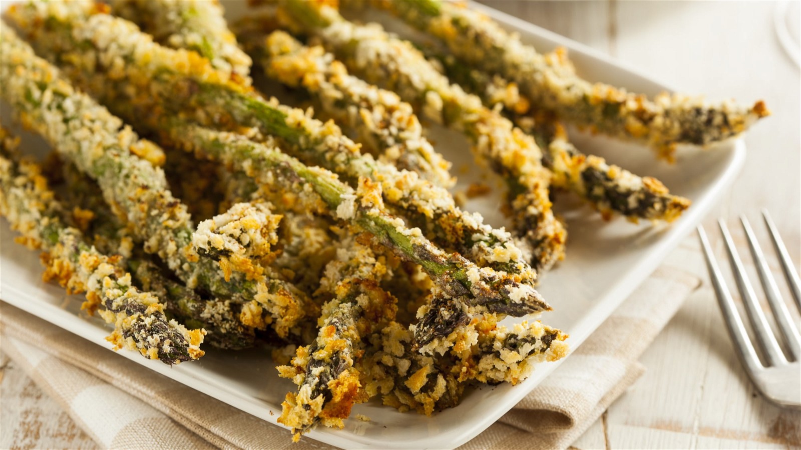 Image of Baked Asparagus Fries with Lemon Pepper Aioli