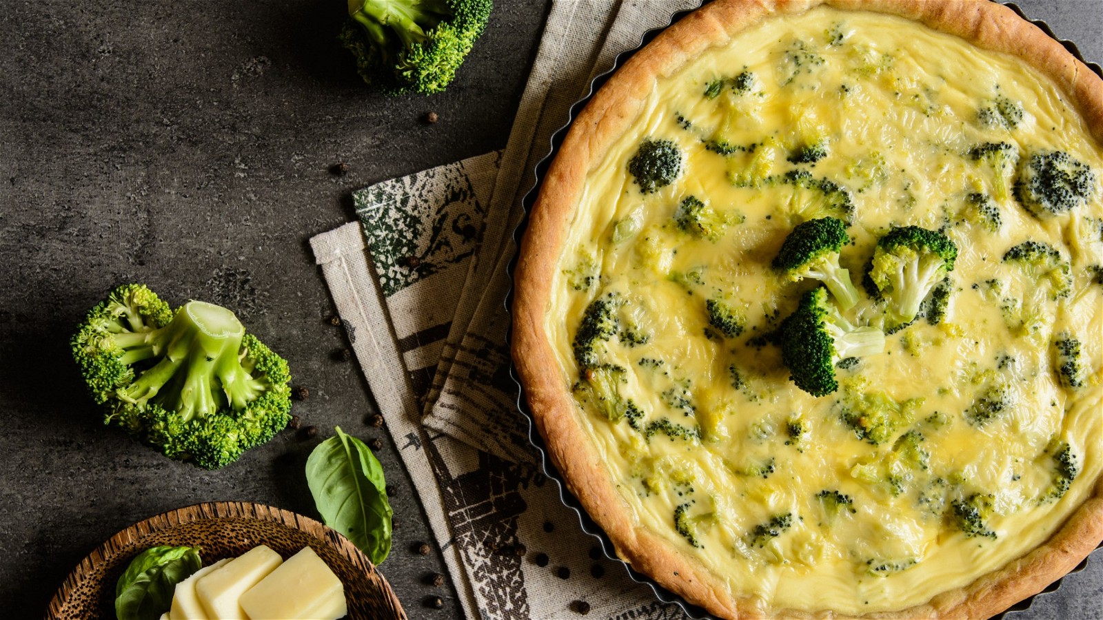Image of Broccoli and Cheddar Quiche