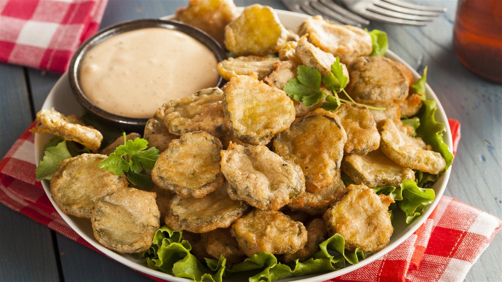 Image of Fried Pickles with Cajun Dipping Sauce 