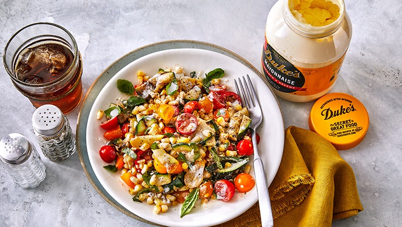 Image of Grilled Summer Squash and Corn Salad