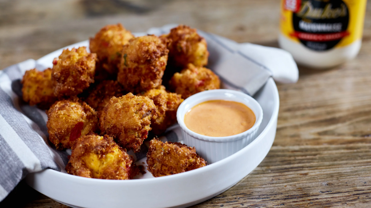 Pimento Cheese Hush Puppies – Duke's Mayo