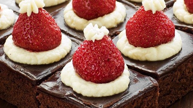 Image of Santa Hat Brownies