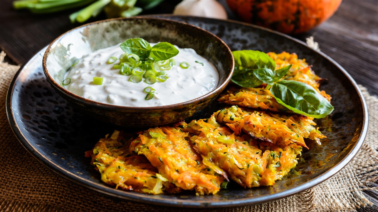 Image of Spicy Fritters with Creamy Dill Sauce
