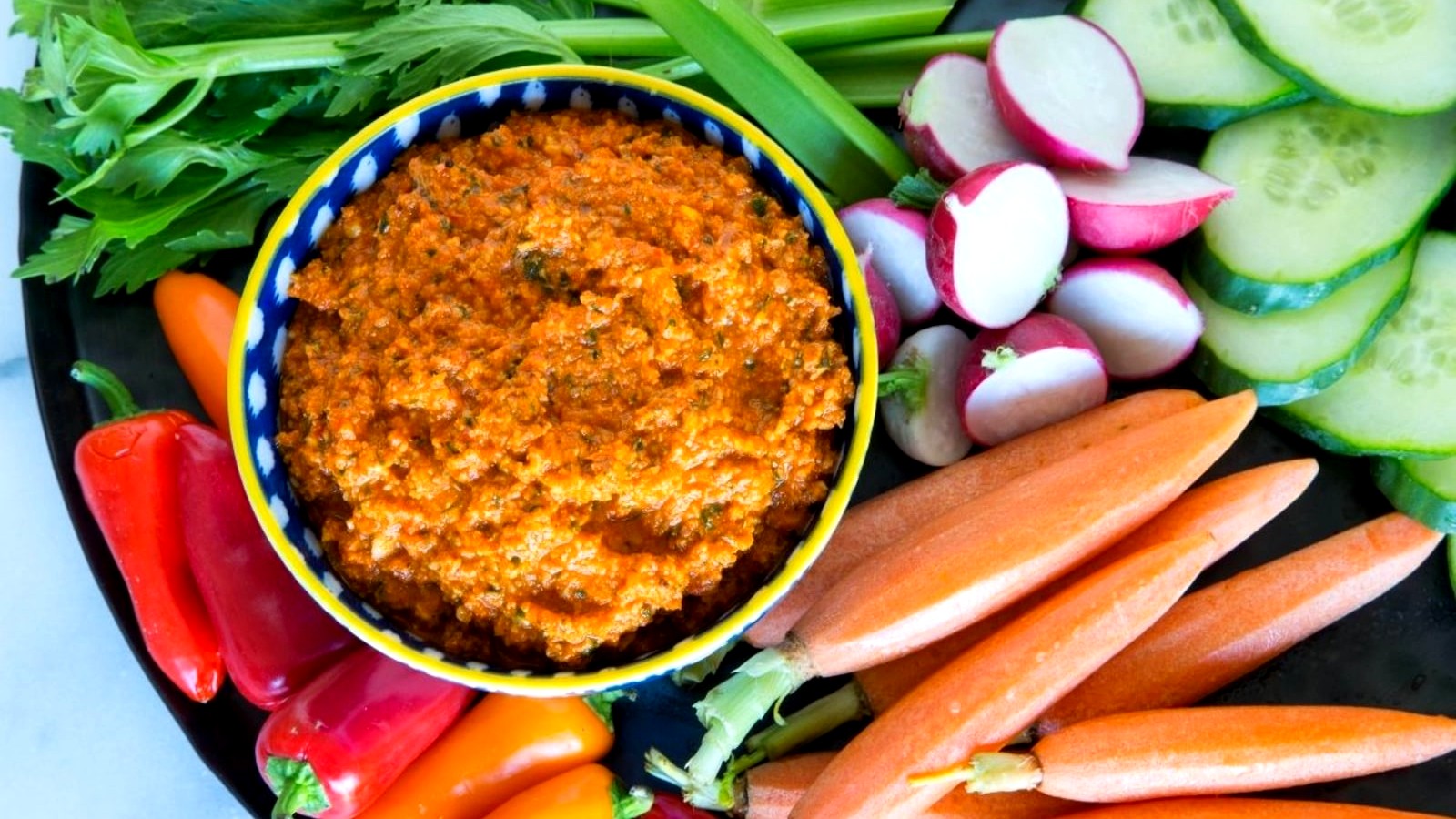 Image of Toasted and Roasted Almond Romesco Dip