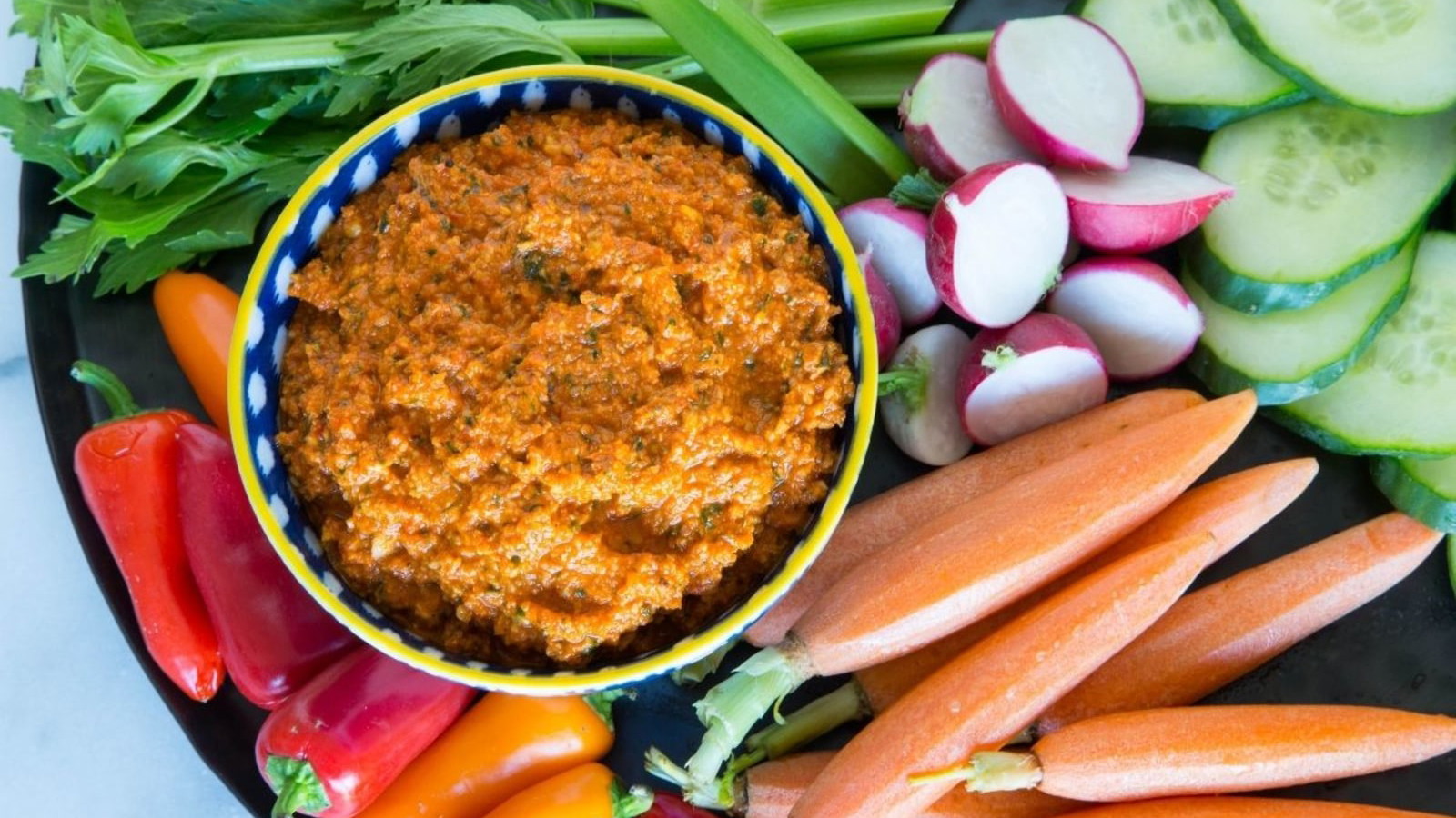 Image of Toasted and Roasted Almond Romesco Dip