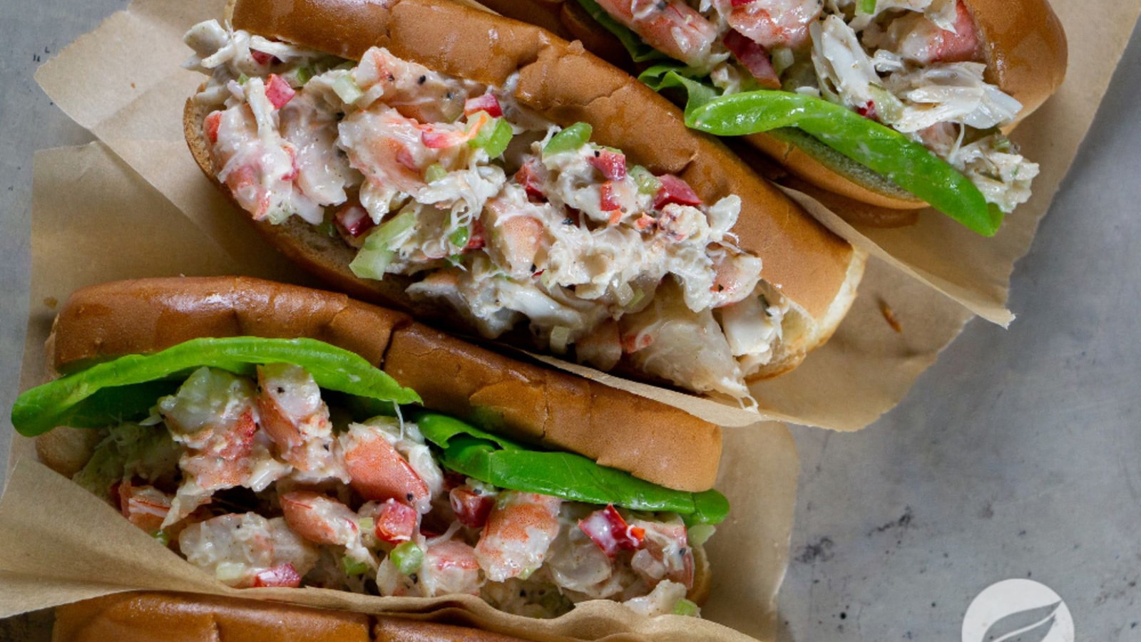 Image of Lemon Rosemary Seafood Salad Rolls