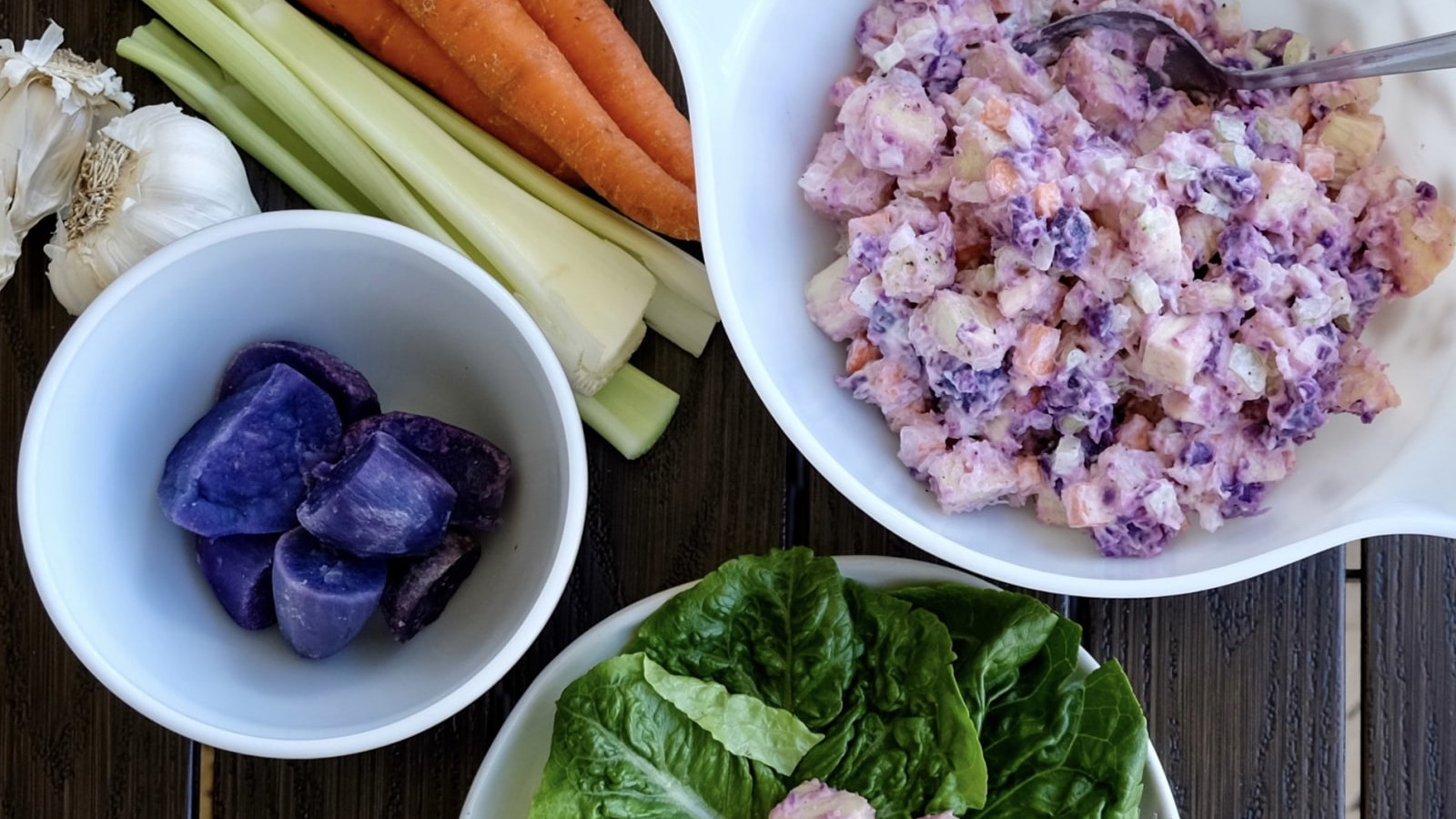 Breadfruit, Okinawan Sweet Potato, and Red Potato Salad