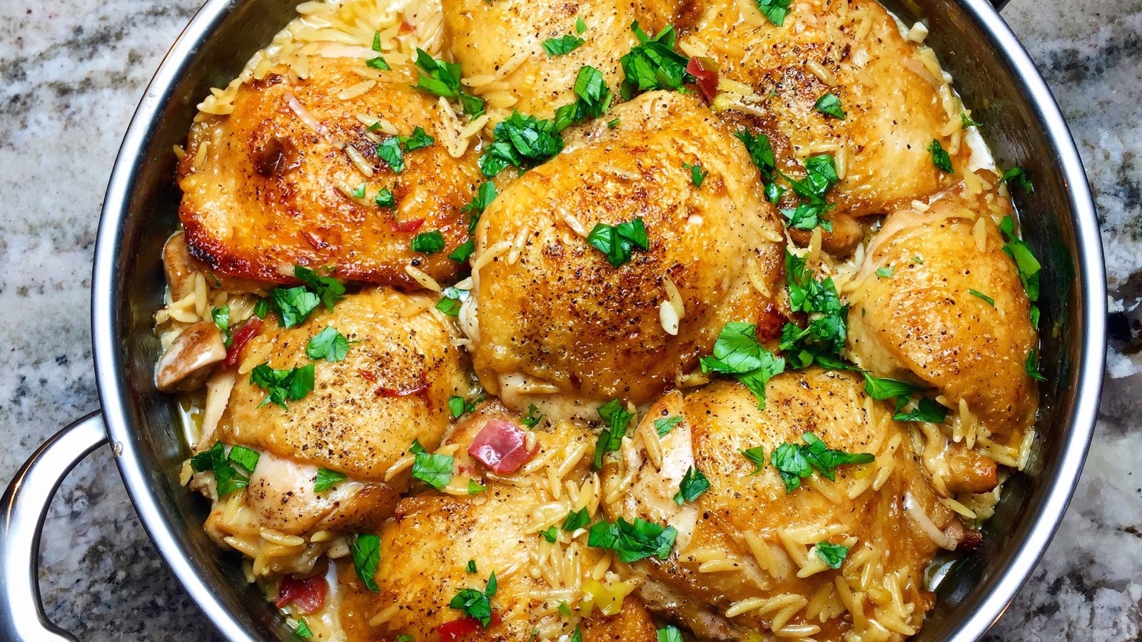 Image of Skillet Chicken Marsala and Orzo