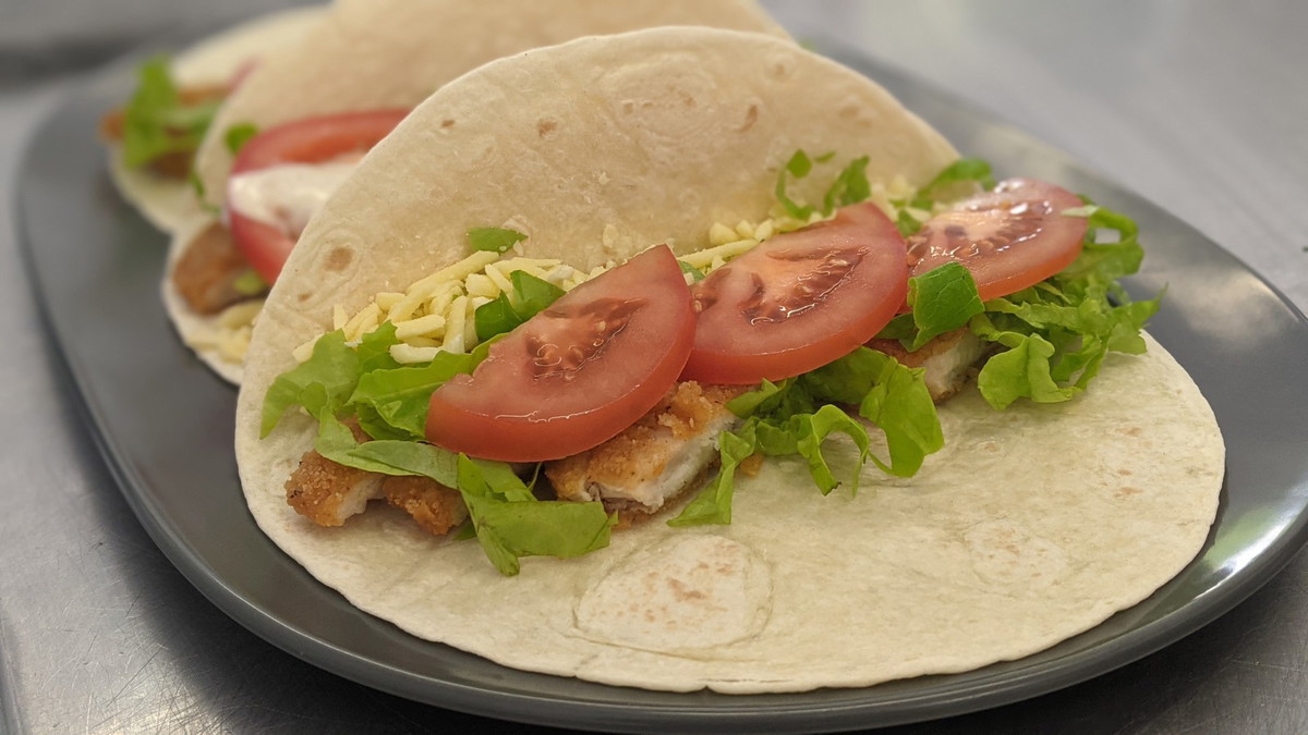 Easy Chicken Schnitzel Wraps