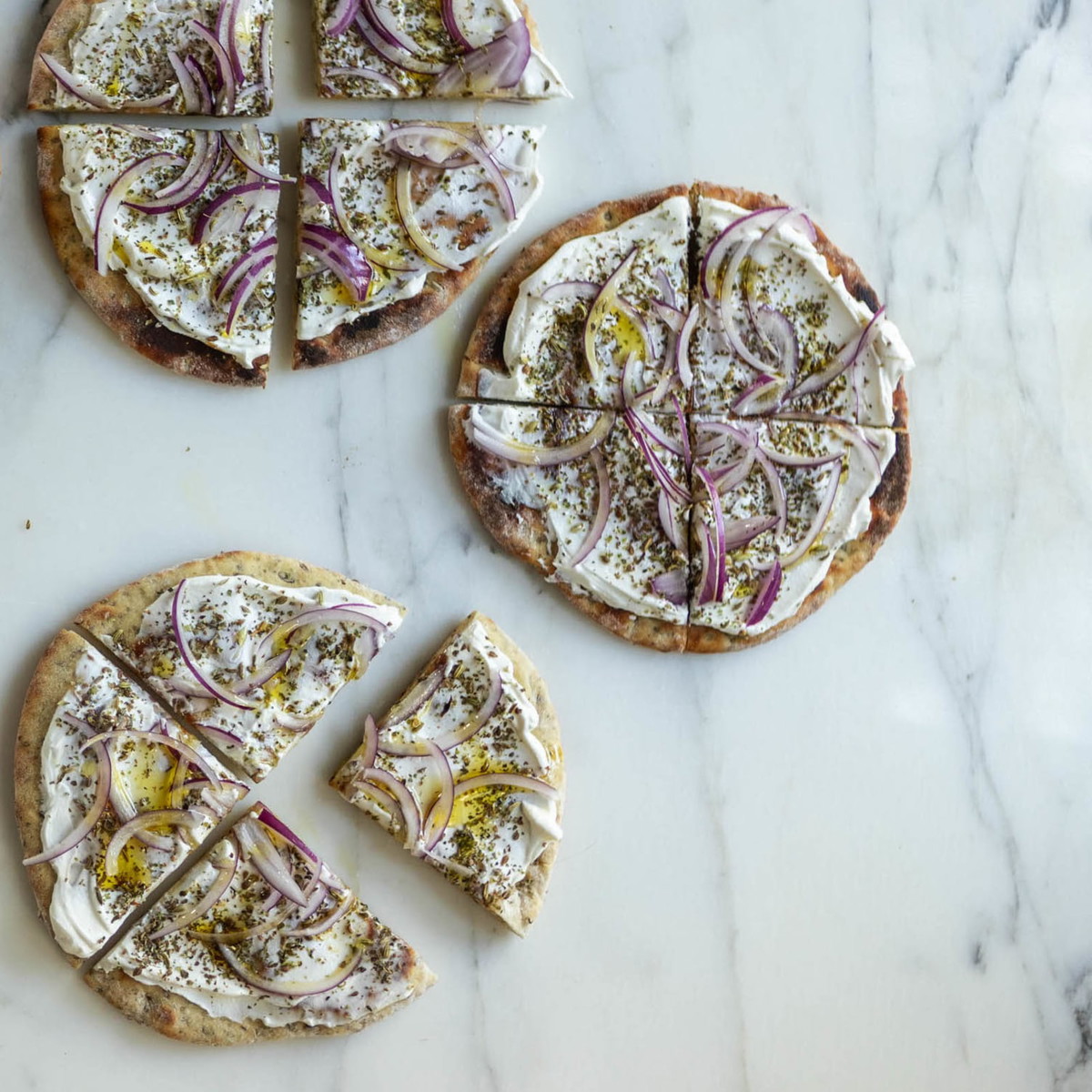Fennel and Marjoram Flatbreads with Labne and Onion