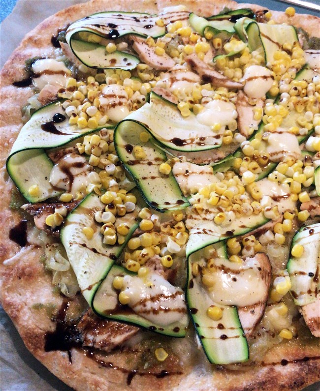 Image of Zucchini Corn Pizza