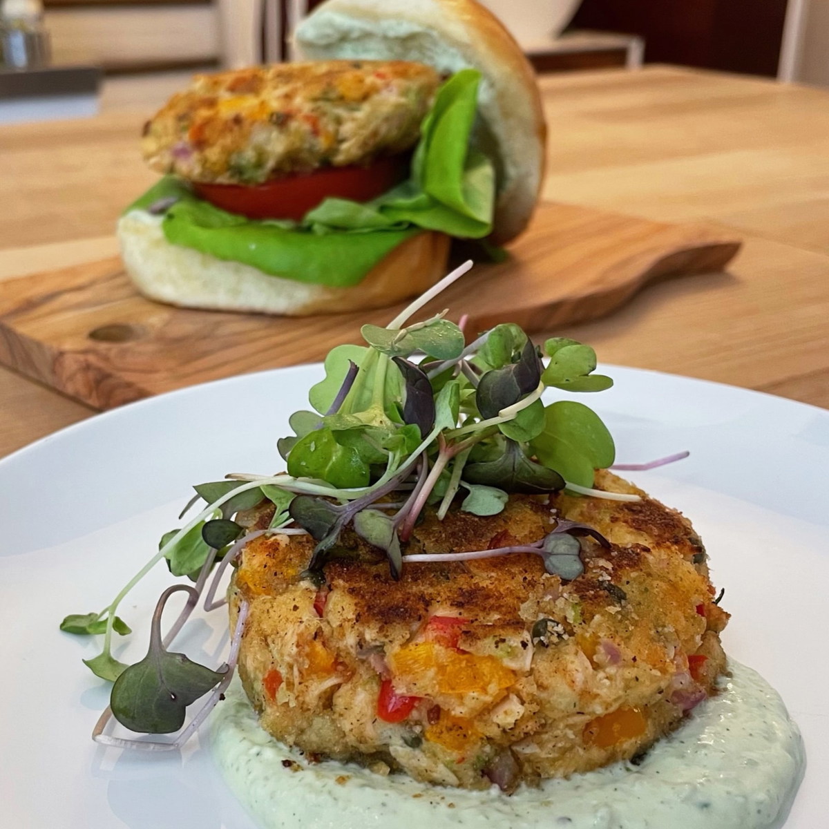 Green Queen Spiced Salmon Cakes