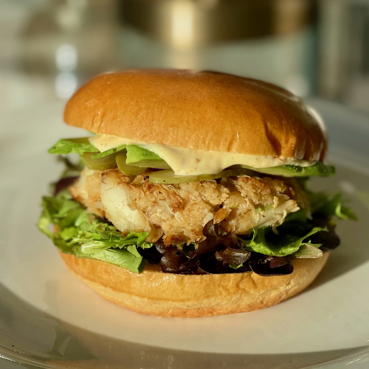 Amba Crab Cake Sandwich