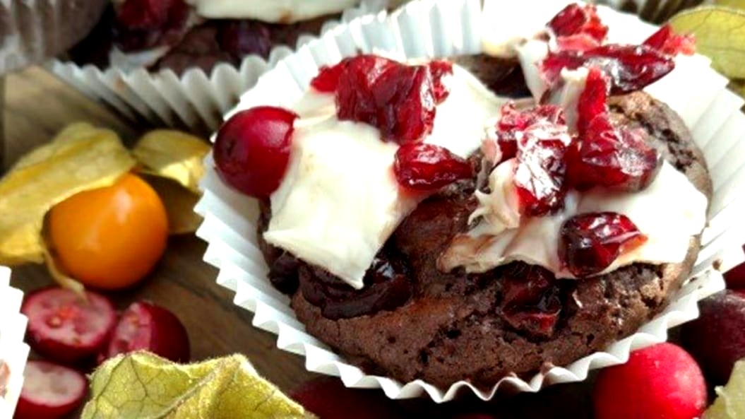 Image of Gluten-Free Chocolate Bark Covered Cranberry Brownies