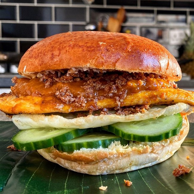 Image of Nasi Lemak Burger