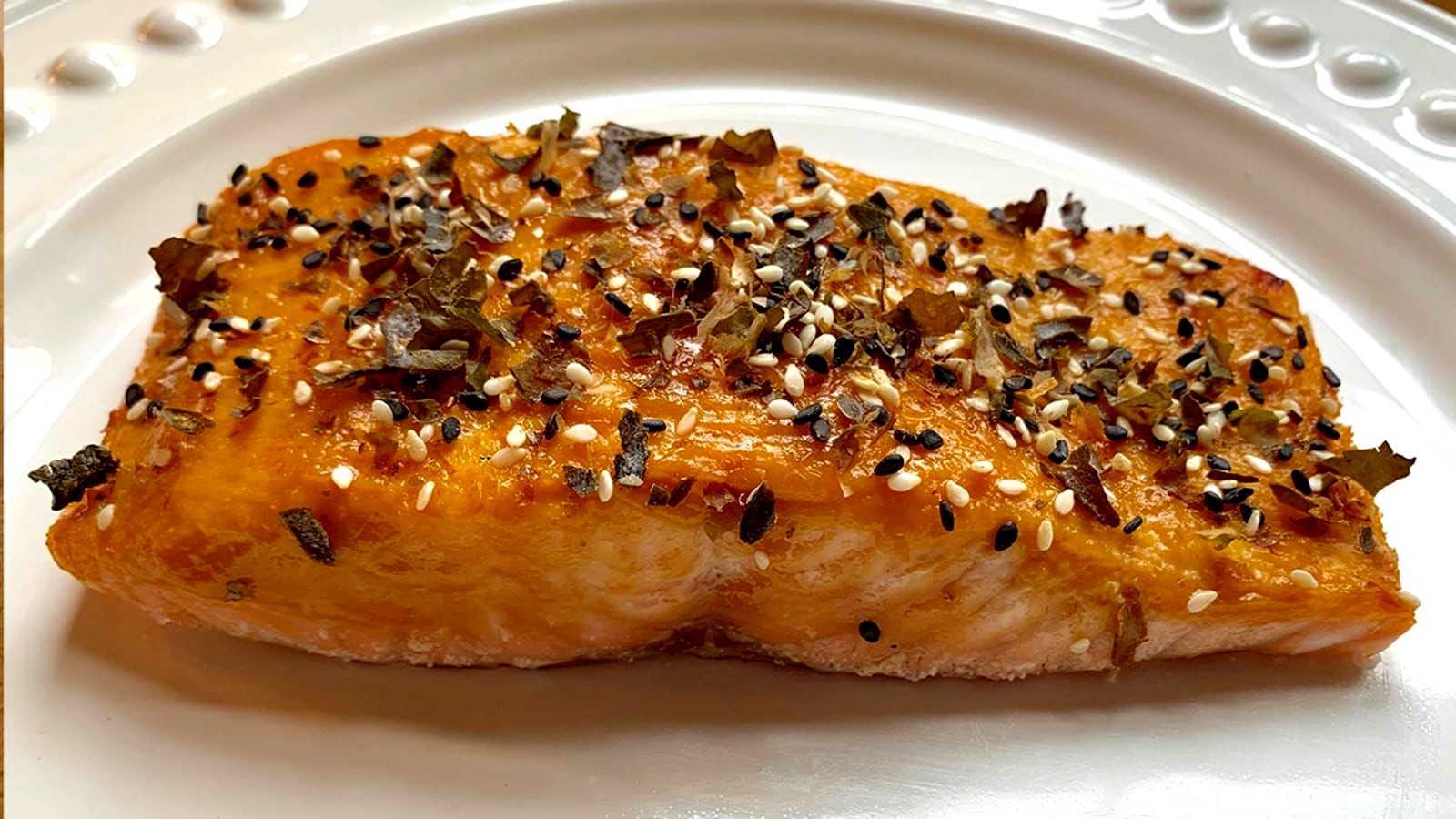 Image of Miso-Glazed Salmon topped with Bonito Seaweed Sprinkles