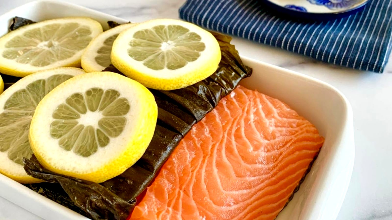 Image of Kombu-Cured Salmon topped with Bonito Seaweed Sprinkles