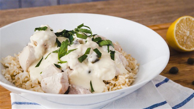 Image of Creamy Chicken Fricassee with Rice
