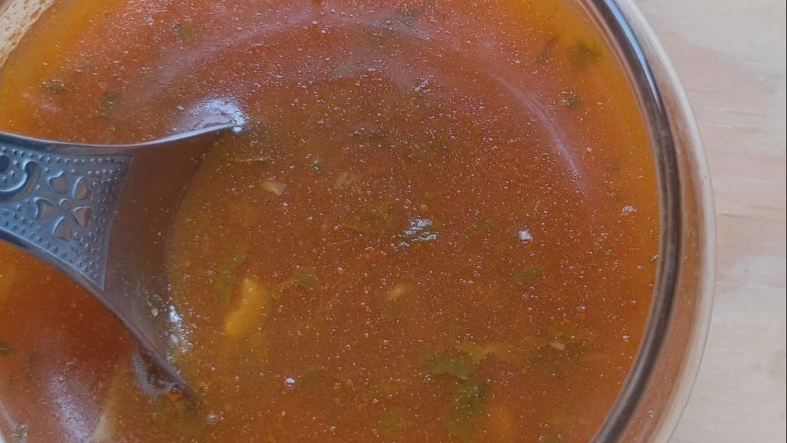Image of Tomato Rasam (an excellent digestive) - peppery South Indian soup