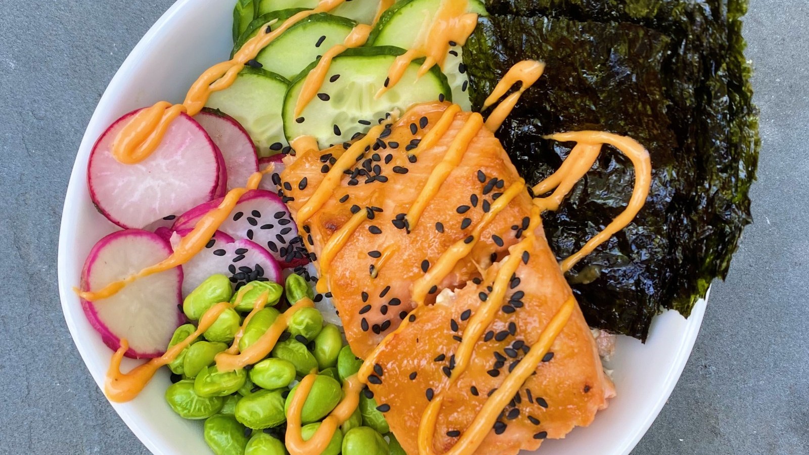 Image of Ginger-Miso Glazed Salmon Rice Bowl