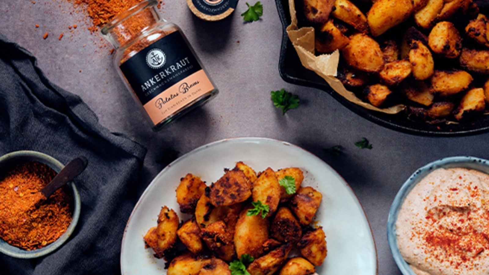 Image of Patatas Bravas from the oven