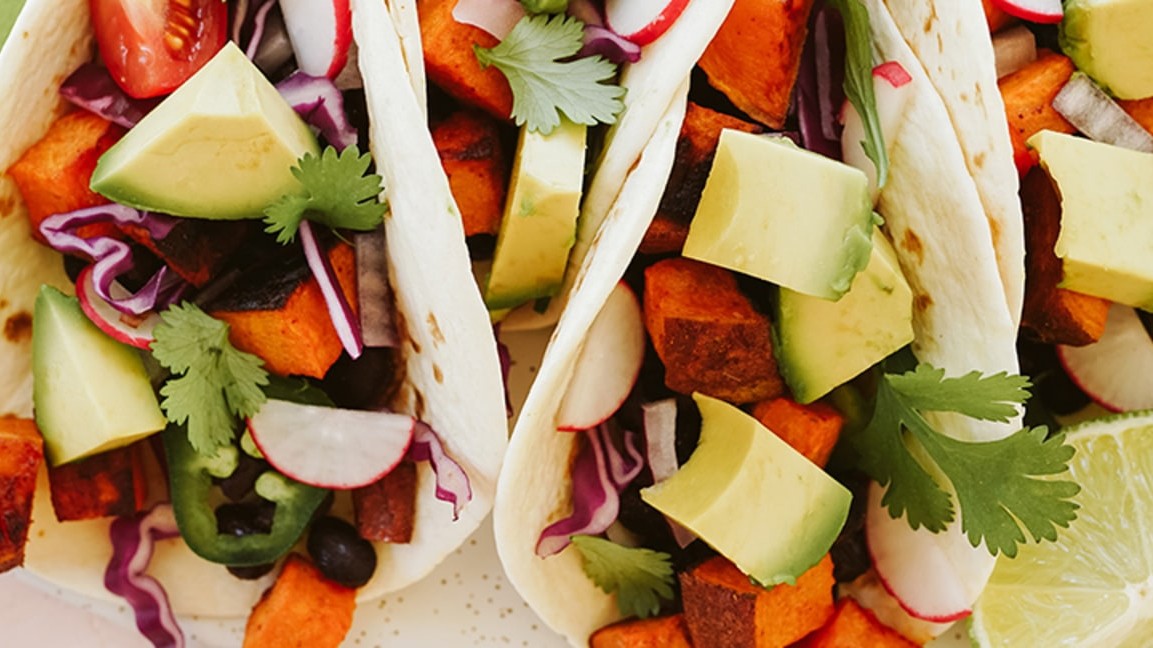 Image of Vegan Sweet Potato & Black Bean Tacos