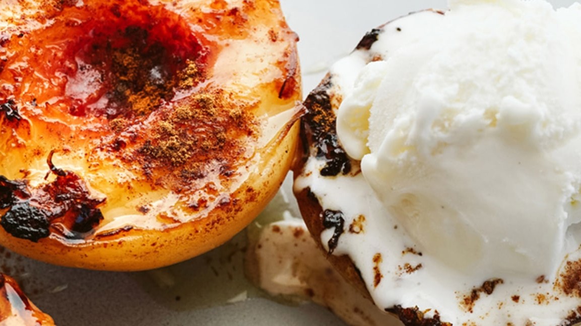 Image of Honey Cinnamon Grilled Peaches