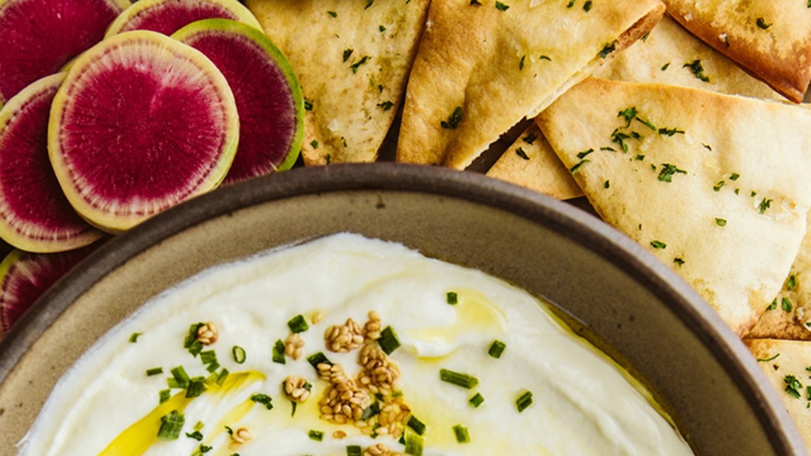 Image of Herbed Yogurt Dip & Homemade Pita Chips
