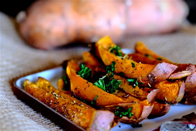 Image of Infused Cajun Sweet Potato Fries Recipe