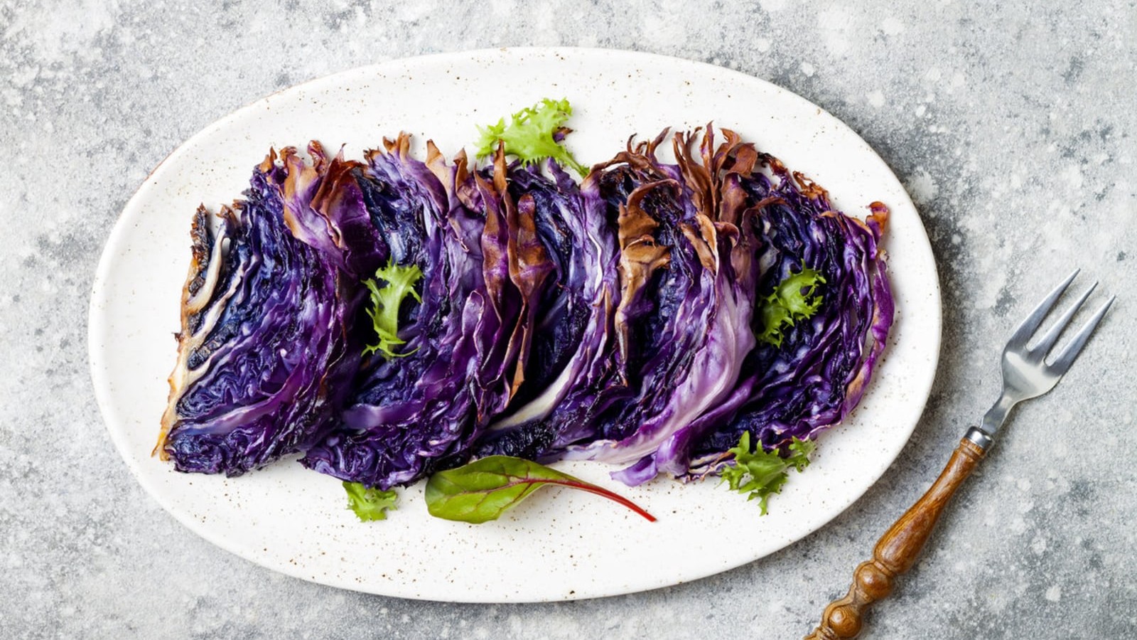 Image of Roasted Red Cabbage with Honey-Mustard Vinaigrette