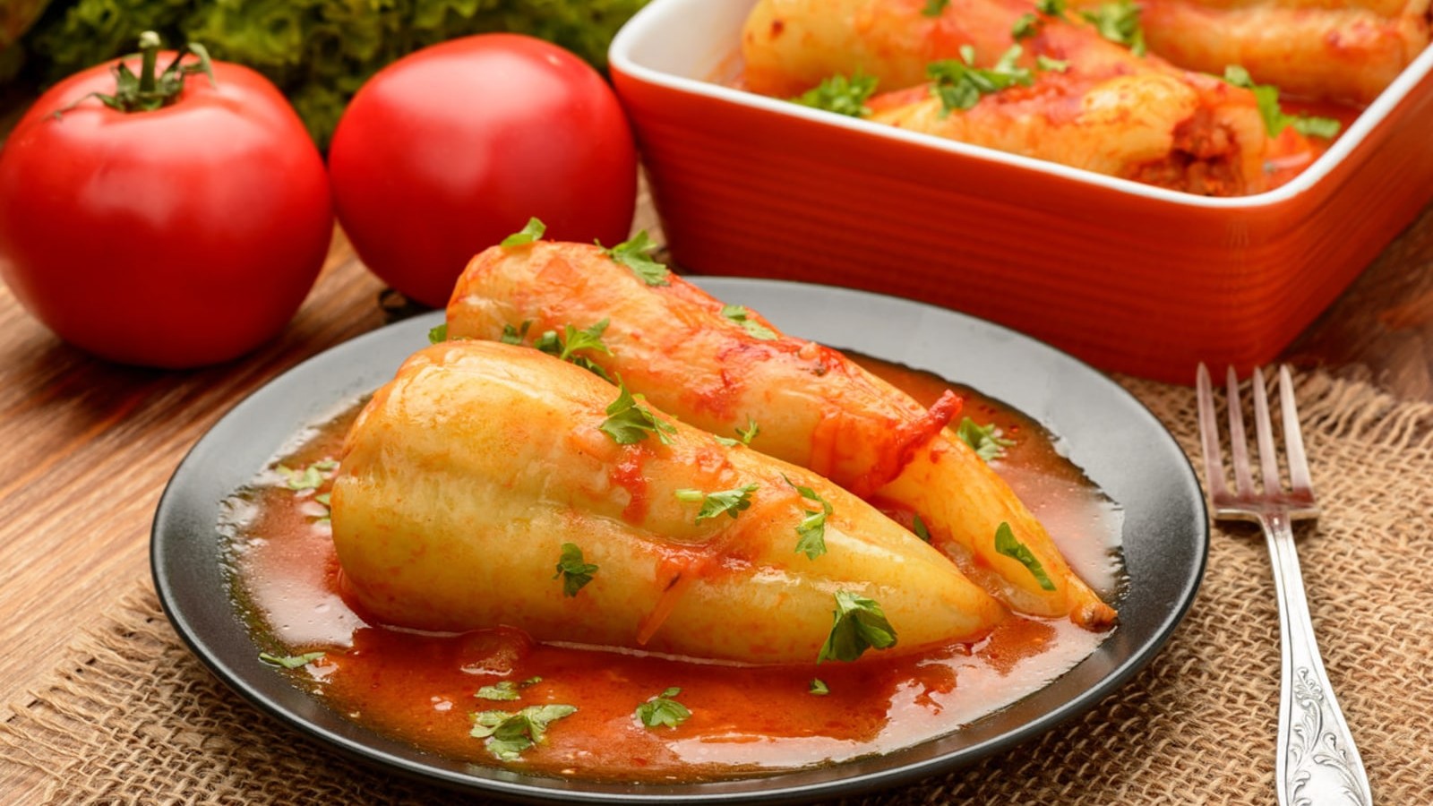 Image of Töltött Paprika - Hungarian Stuffed Pepper