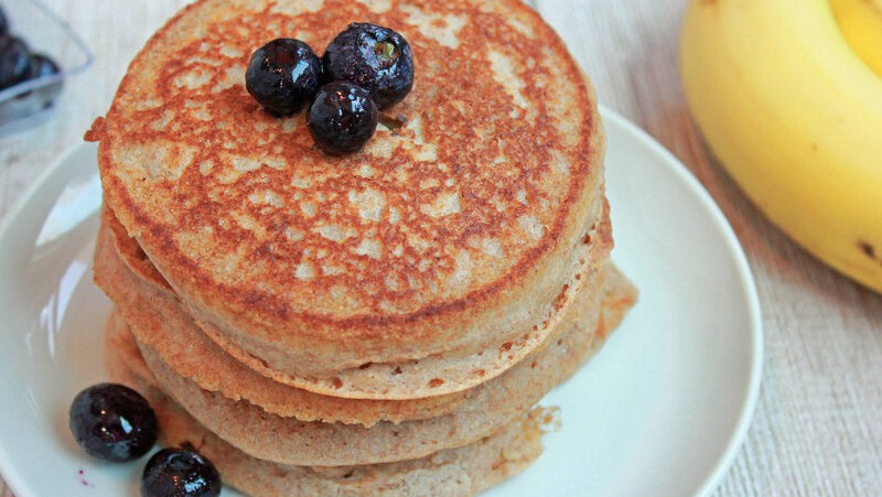 Image of Fluffy Whole Wheat Pancakes without Eggs