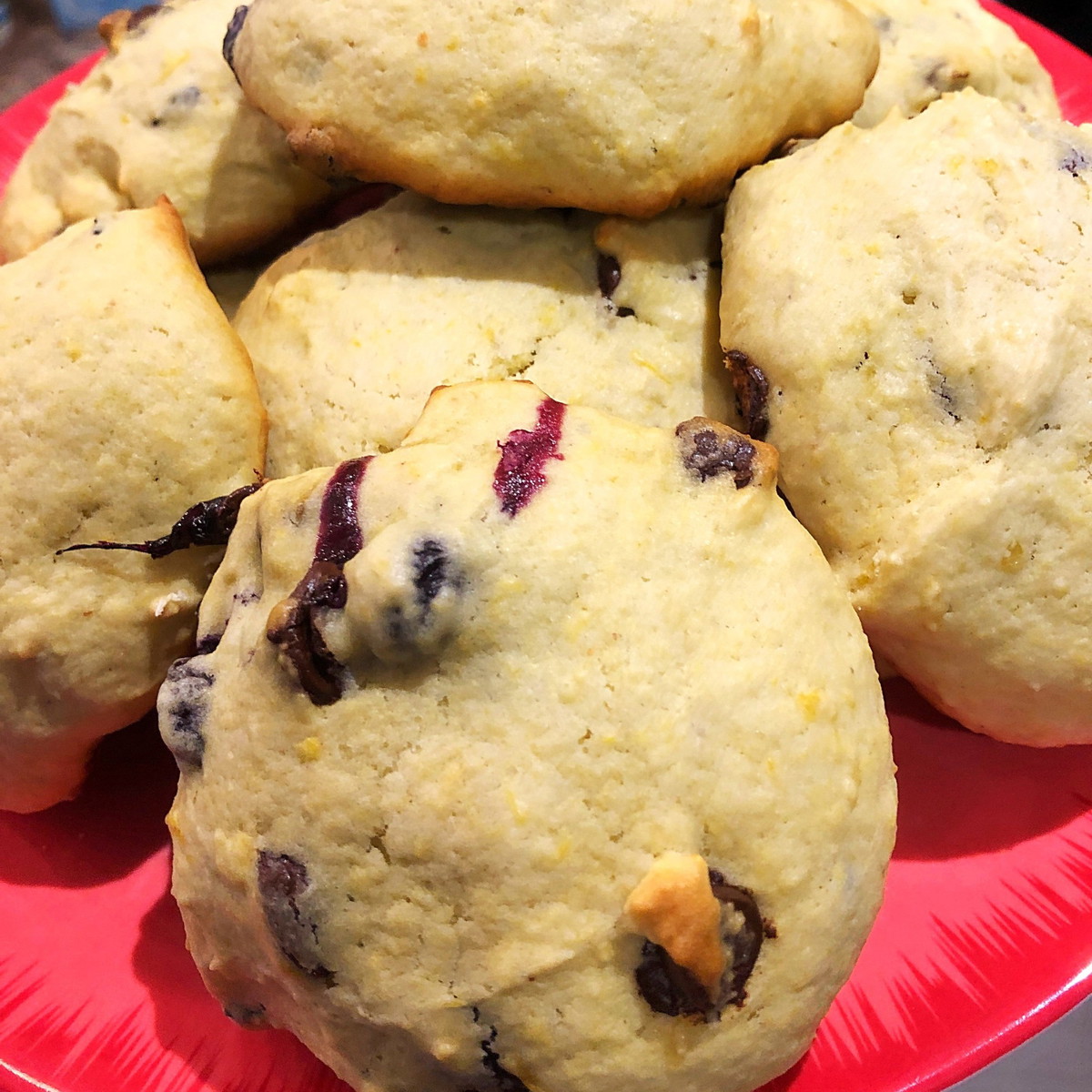 Biscuits à la citrouille, bleuet et chocolat