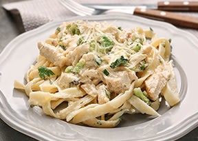 Image of Chicken Alfredo with Basil Pesto