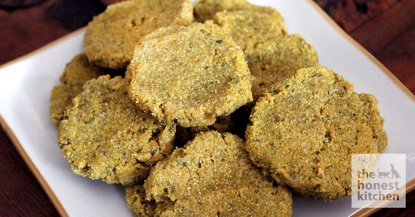 Homemade dog outlet treats with turmeric